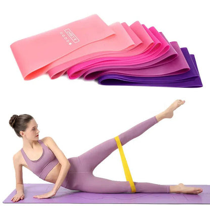 Elastic Resistance Bands Set for Yoga, Pilates, and Strength Training - 5-Pack.