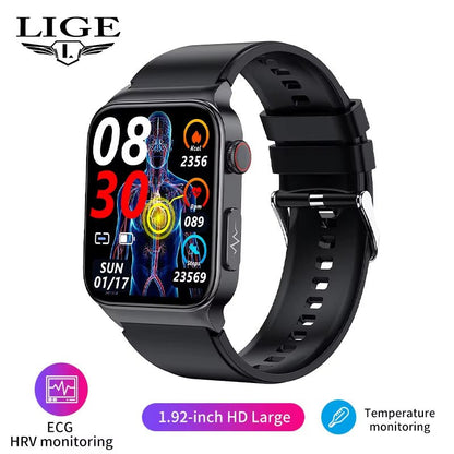 Revolutionary Health & Fitness Smartwatch: Advanced ECG, PPG, and Body Temperature Monitoring with IP68 Waterproof Design.