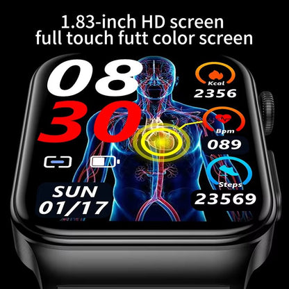 Revolutionary Health & Fitness Smartwatch: Advanced ECG, PPG, and Body Temperature Monitoring with IP68 Waterproof Design.